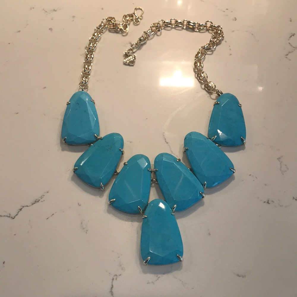 Kendra Scott turquoise Harlow necklace